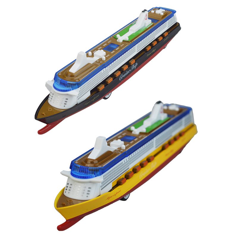 彩珀大型三峡游轮模型 合金玩具船 声光回力远洋客船儿童玩具船