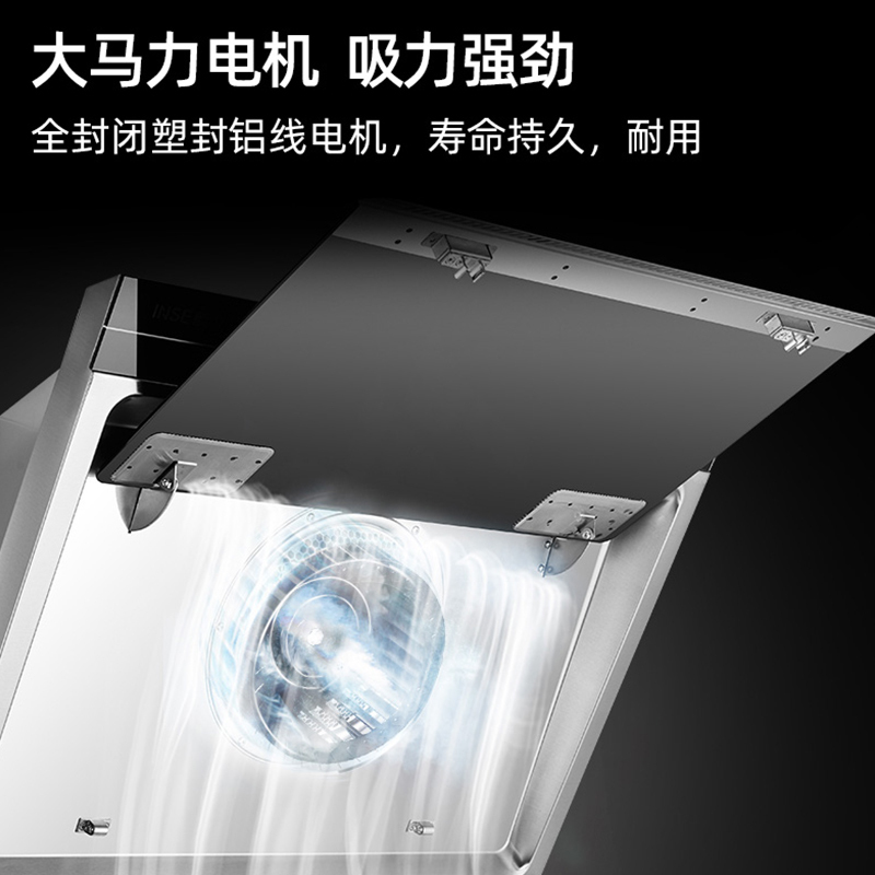 樱雪(INSE)侧吸式抽油烟机燃气灶具玻璃烟灶套装家用厨房烟灶组合C1926+Q1810B 天然气