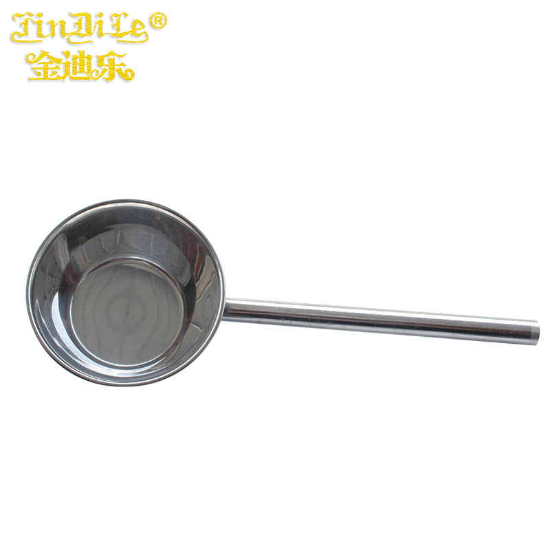 金迪乐不锈钢加长柄勺汤粥勺舀水瓢高清大图