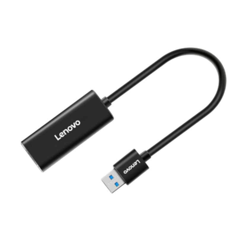 联想 LX0805 转接头 USB转RJ45 笔记本千兆网线接口转换器 黑色