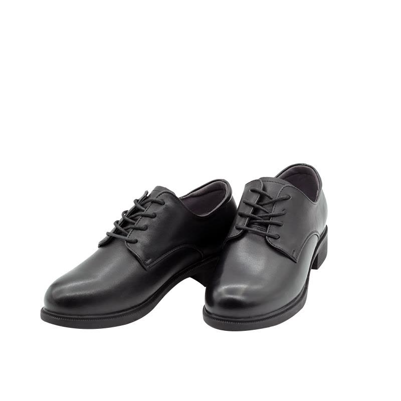 恒汇达 头层牛皮橡胶底防滑耐油系带女士皮鞋 34-40码 1双图片