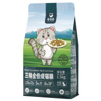 卷尾巴三拼全价成猫粮英短美短布偶营养增肥鸡肉冻干夹心主粮3斤