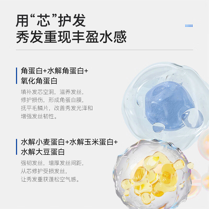 满婷(MANTING)丰盈水养发膜300ml*2(护发素柔顺亮泽易梳理蓬松女士保湿补水)