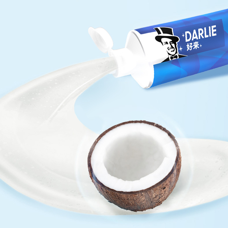 好来 DARLIE(原黑人) 超白密泡小苏打牙膏 舒畅清新 绵密泡泡去牙渍 140g高清大图