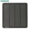 西门子（SIEMENS）开关插座面板 致典系列金属黑灰色开关插座 四开单控带荧光