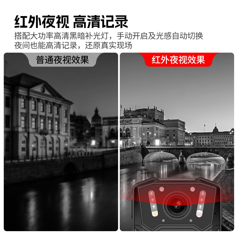 执法1号DSJ-Q1执法记录仪64G 红外夜视5800万像素1440P高清13小时续航高清大图