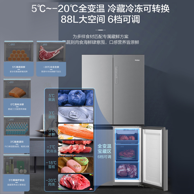 海尔(haier)冰箱bcd-470wghtd7es9u1报价_参数_图片_视频_怎么样_问答