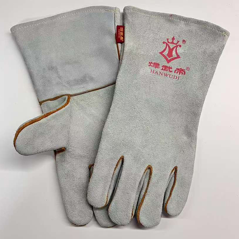 焊武帝焊工手套 耐磨耐用 加厚牛皮双层电焊工专用手套长款35CM长度