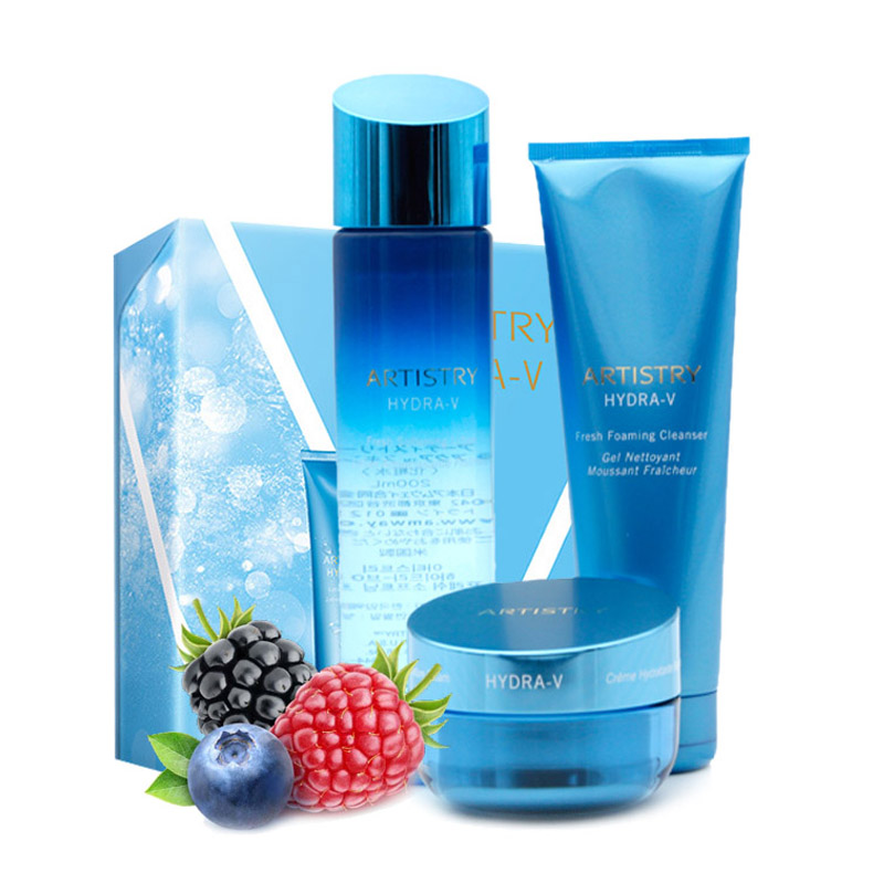 安利 雅姿水润保湿系列护肤品套装化妆品 润养3件套(洁面乳 精粹水