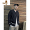 YANXULINH复古拉链宽松毛衣男针织开衫感vintage外套棒球领夹克ins