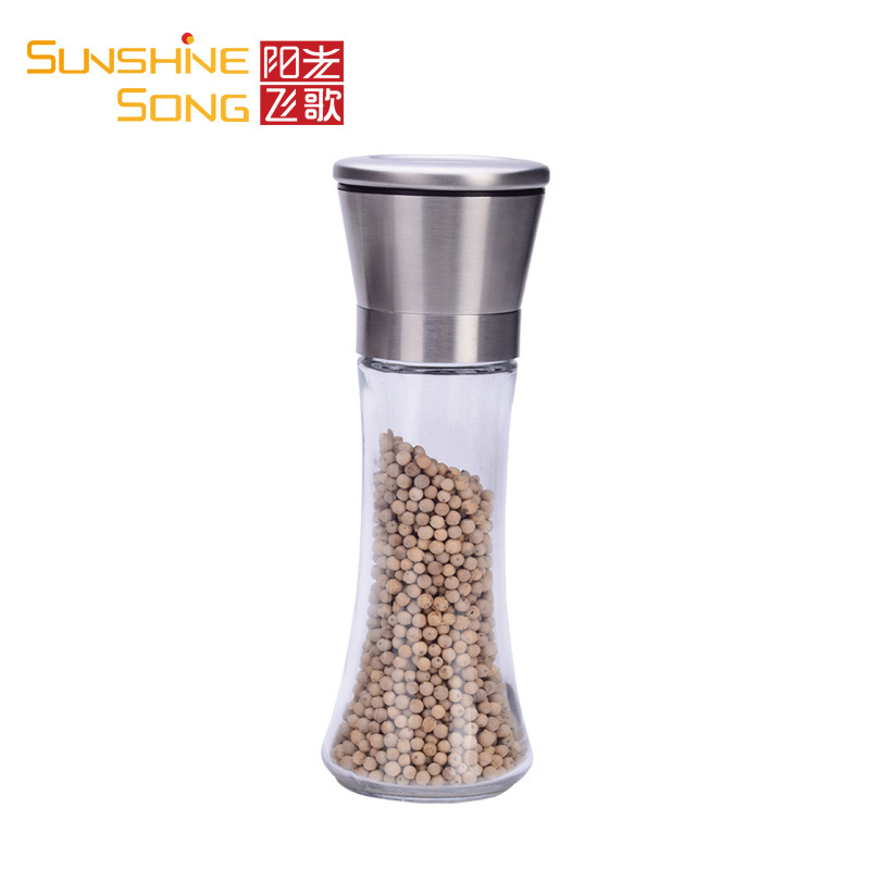 阳光飞歌 304不锈钢胡椒研磨器 手动胡椒研磨器 胡椒粉研磨器 黑胡椒研磨器 厨房烘焙小工具 ZY-026