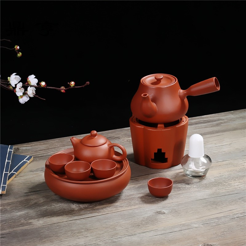 鼎亨迷你功夫茶具煮茶炉茶具套装酒精炉煮茶器温酒器陶瓷酒精灯烧