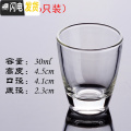 三维工匠白酒杯套装小号白酒一口杯子弹杯家用玻璃酒盅高脚中式创意洋酒杯 （3号杯6只装）