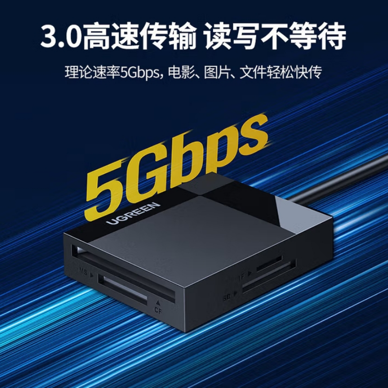 读卡器 USB高速读卡器 SD/TF多功能合一电脑/手机/iPad读卡器 适用单反相机行车记录仪监控存储内存卡高清大图
