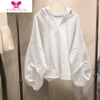 YUNWUXIN2020年卫衣女ins超火潮牌外套古着vintage薄款宽松带帽上衣服