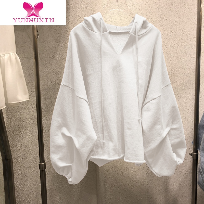 YUNWUXIN2020年卫衣女ins超火潮牌外套古着vintage薄款宽松带帽上衣服