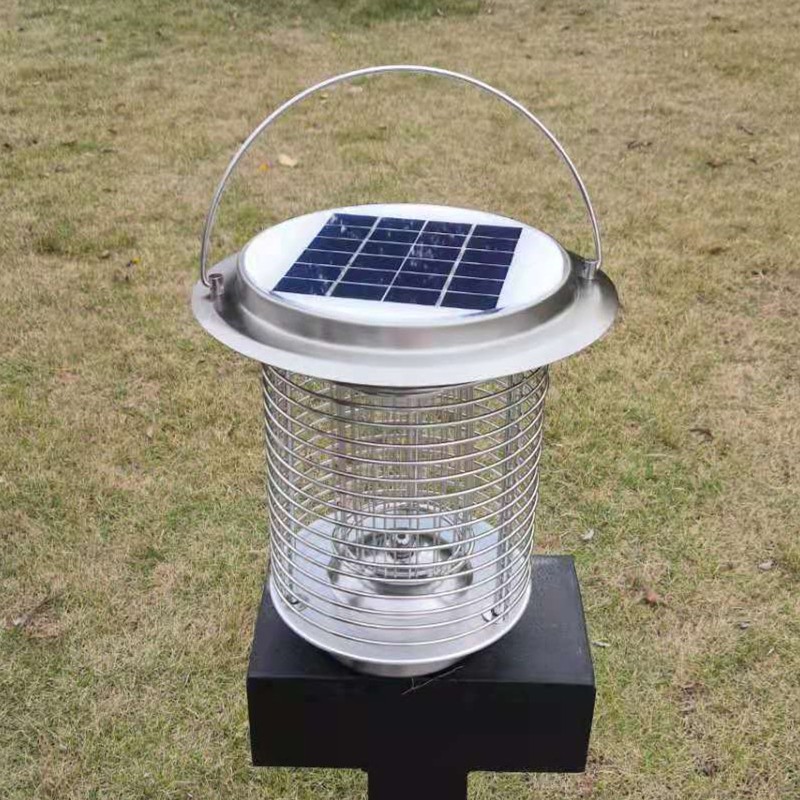 太阳能灭蚊灯户外庭院花园室外led可充电防水电击式家用三维工匠黑色