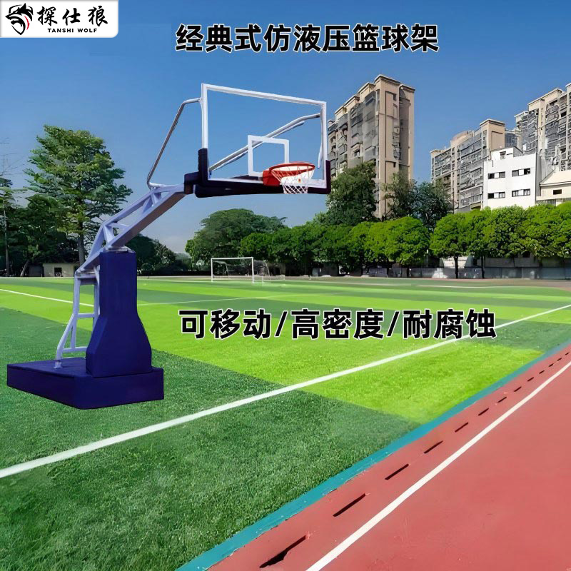 探仕狼 成人室外篮球架户外标准篮球框仿液压篮球架一副 TSL-JD01