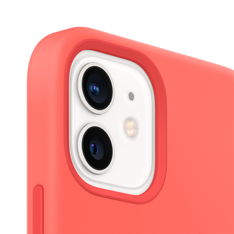 Apple 原装 iPhone 12 | 12 Pro MagSafe硅胶外壳 粉橘色 12和12 Pro专用手机壳