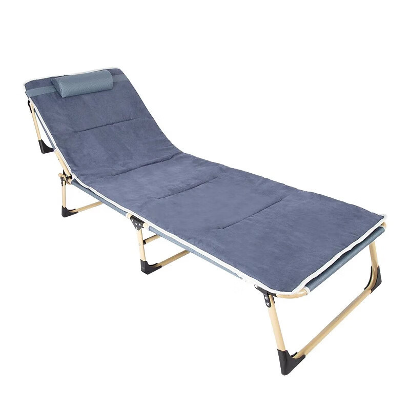 三极 TP1022 方管行军床加垫 193*68*30cm 灰色+毛绒棉垫