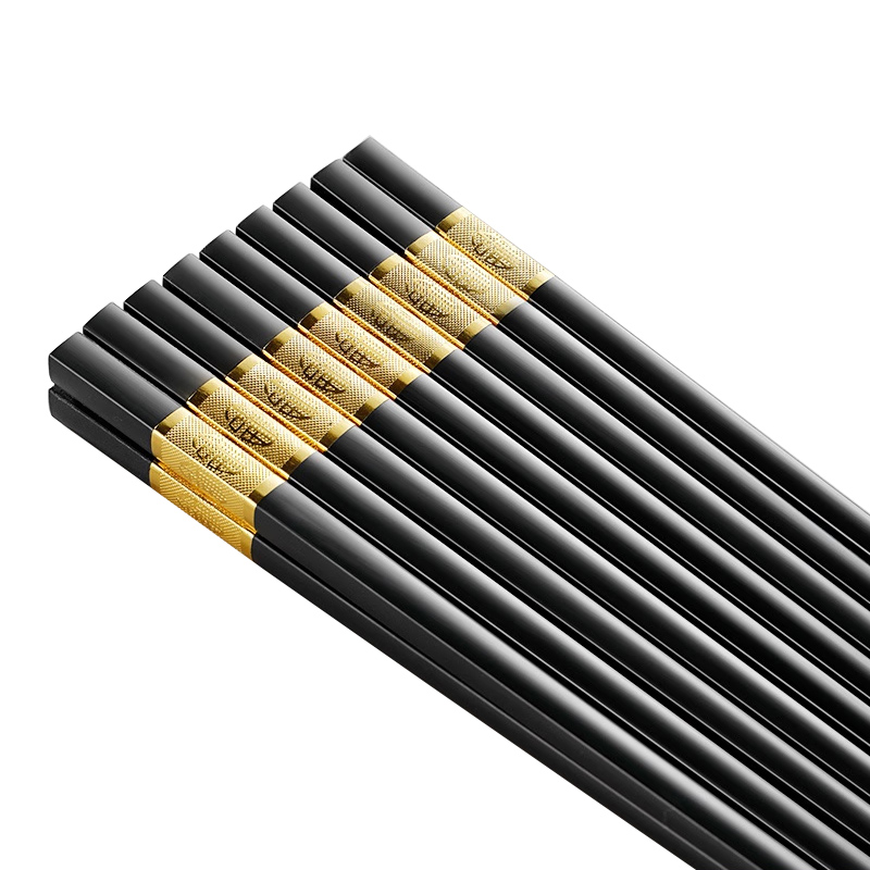DERUIMAN耐高温简约不发霉高档家用合金筷子10双装 10双/包