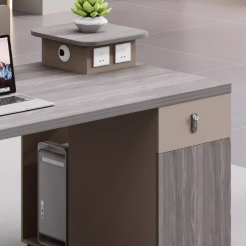 伟樽电脑桌一桌一椅带柜120*60*75cm套高清大图