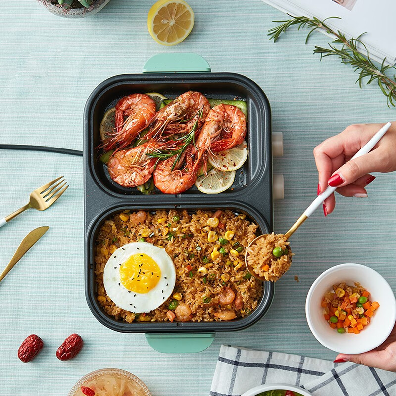 小熊 涮烤一体电烤炉 DKL-C12J5 薄荷绿*高清大图