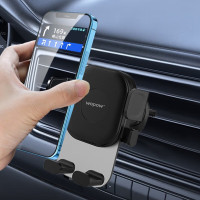 沃品(WOPOW)车载支架通用型稳固C12 黑色 车载手机支架 汽车导航车用手机架出风口固定器