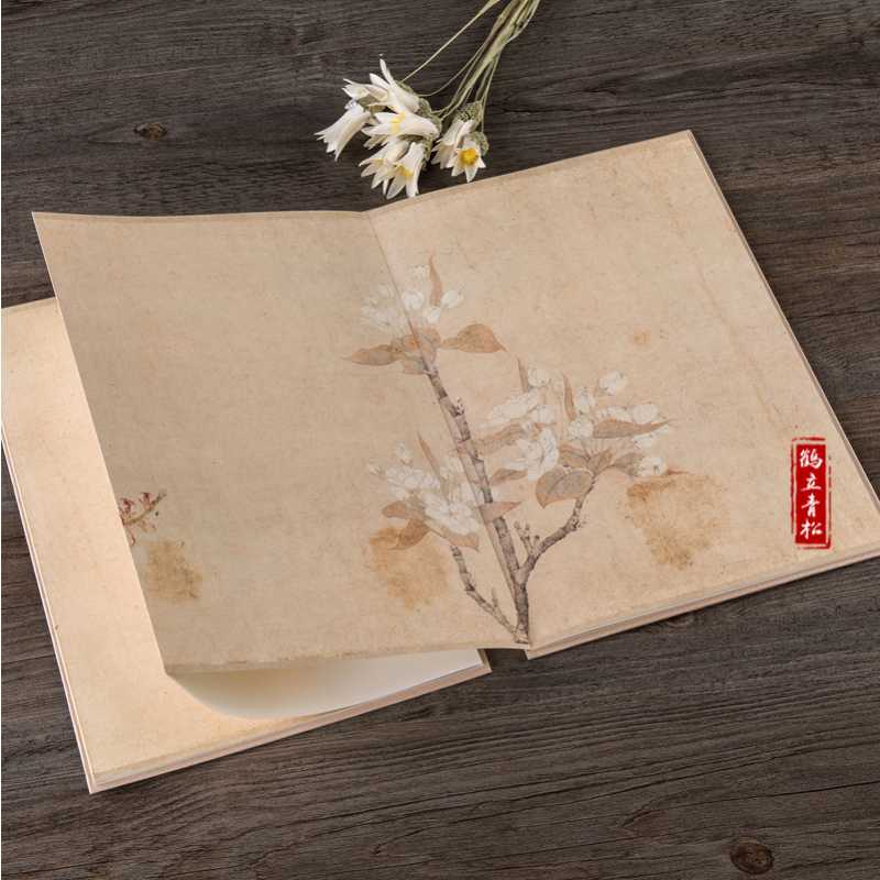 [正版]历代名家绘画 八花图 花卉画 元 钱选绘 中国画画集画册单张折页长卷式