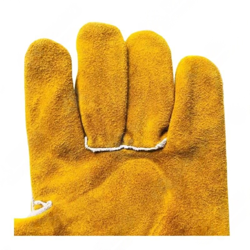 华敏 翻毛皮长手套 翻毛长 副 家务手套高清大图