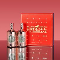 谷小酒牛运当头紫金酱 53度500ml*2瓶 酱香型白酒 礼盒装
