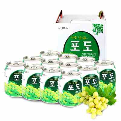 韩国进口 九日葡萄果肉果汁饮料238ml*12瓶