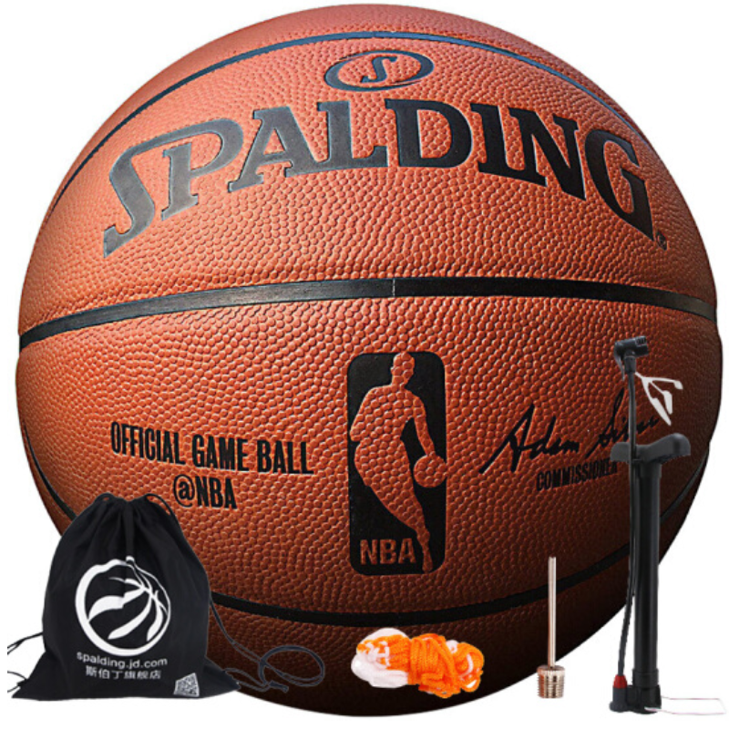 斯伯丁(SPALDING)NBA职业比赛用球室内牛皮篮球7号球74-569Y