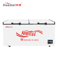 华美(Huamei)BC/BD-618X升顶开门冰柜 冷藏冷冻转换 节能单温冰箱 家用商用卧式冷柜展示柜