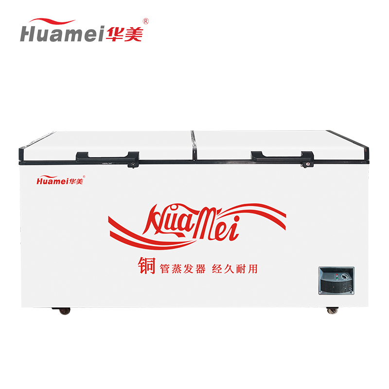 华美(Huamei)BC/BD-618X升顶开门冰柜 冷藏冷冻转换 节能单温冰箱 家用商用卧式冷柜展示柜