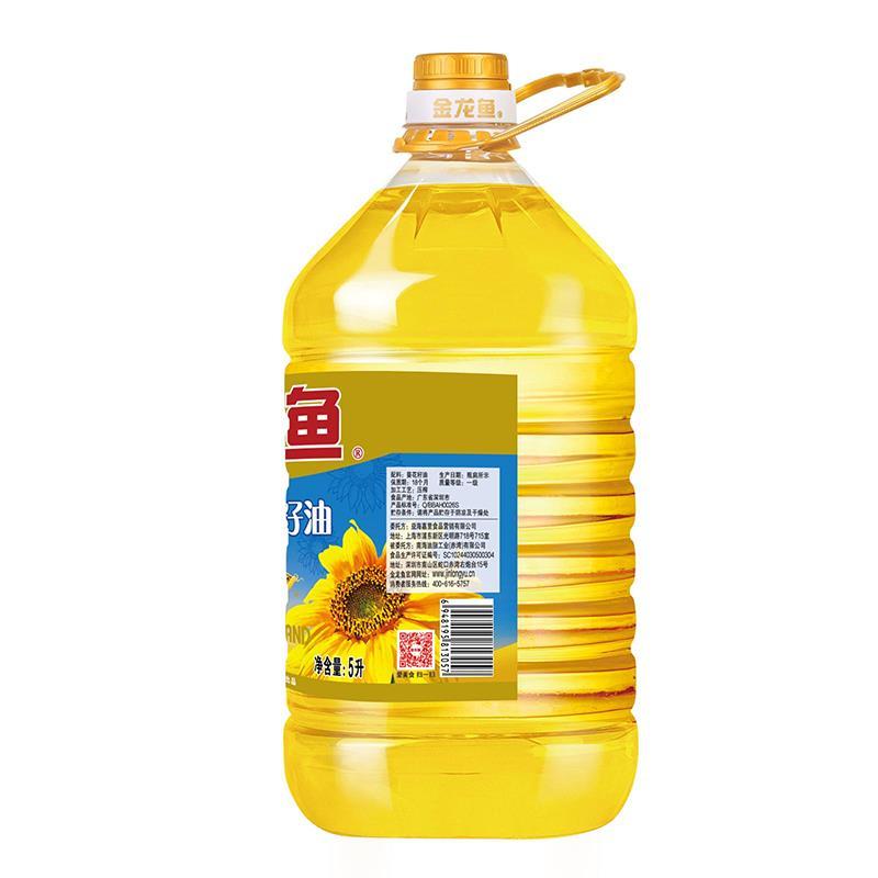 金龙鱼 食用油 压榨 充氮保鲜 纯正葵花籽油5L 包装更替随机发货高清大图