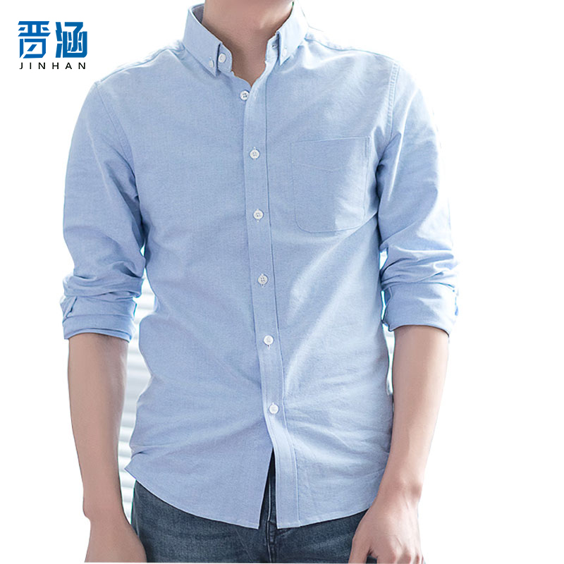 晋涵 外穿长袖衬衣 S-5XL/件高清大图