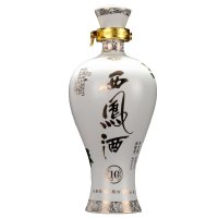 西凤酒45 度国花瓷10年 绵柔凤香型 粮食白酒2瓶装500ml*2瓶 送礼盒装西风酒