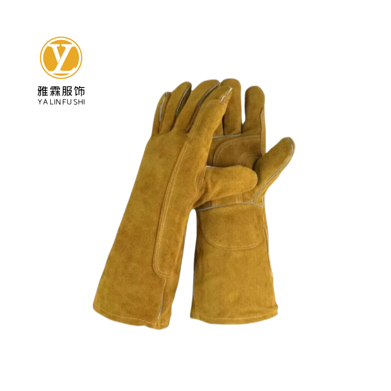 雅霖服 长款电焊牛皮手套防滑耐防烫隔热电YLF25051704 双高清大图