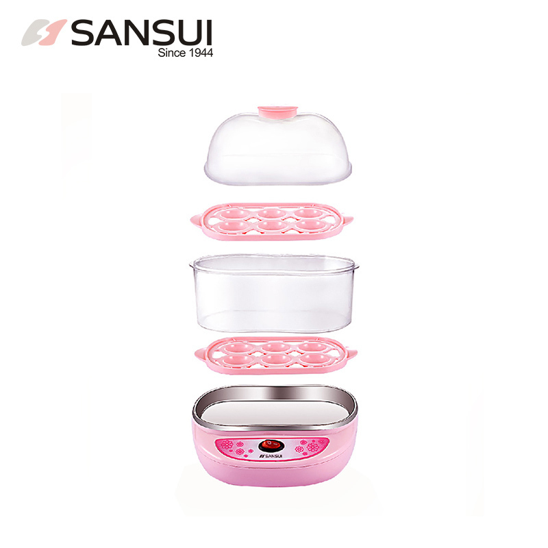 山水(SANSUI) XP-153 双层蒸蛋器 煮蛋器 迷你电蒸笼 小型煮蛋器 单个装