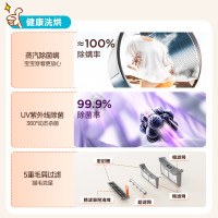 美的洗烘套装 12KG滚筒洗衣机+10KG热泵烘干机 1.1洗净比除菌螨除潮MG120V36T+MH100VH36T