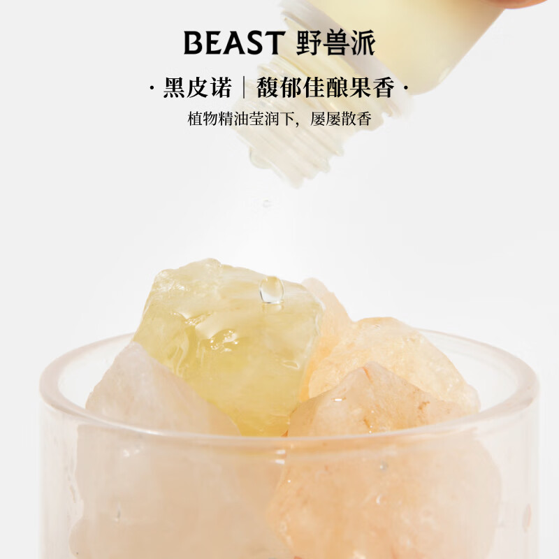 野兽派“冬日梦剧场”雪怪黑皮诺钟罩扩香晶石生日礼物 黑皮诺晶石氛围灯套组高清大图