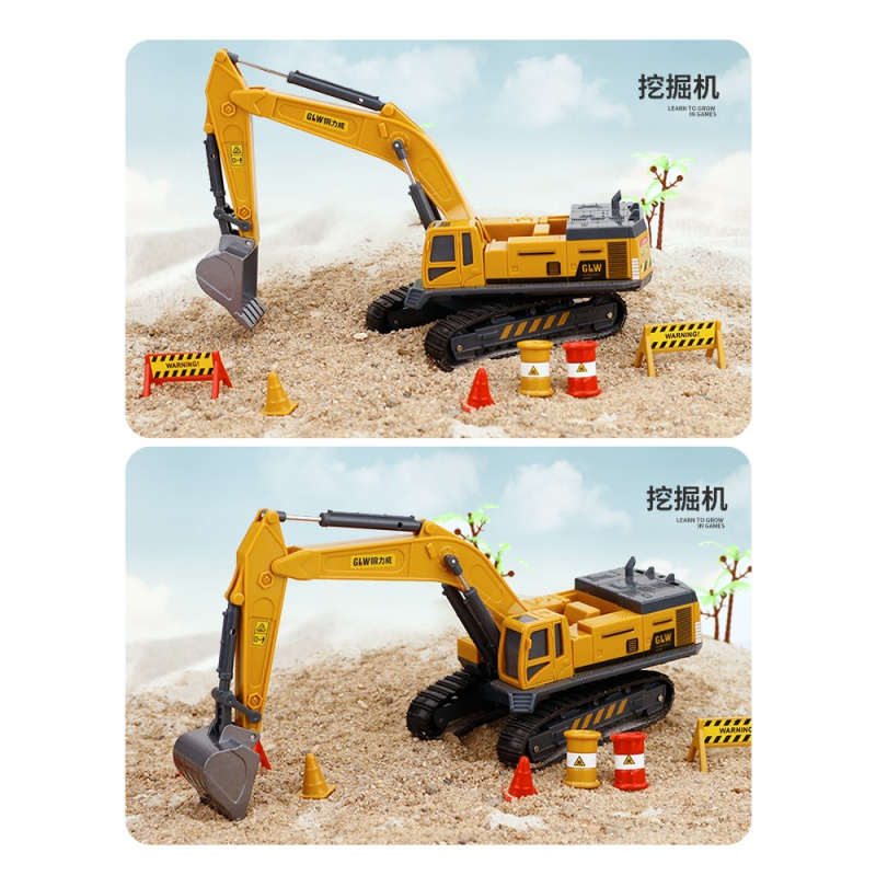 儿童工程车玩具套装小孩玩的挖土机男孩挖掘起重合金仿真钩机模型 叉车(合金)