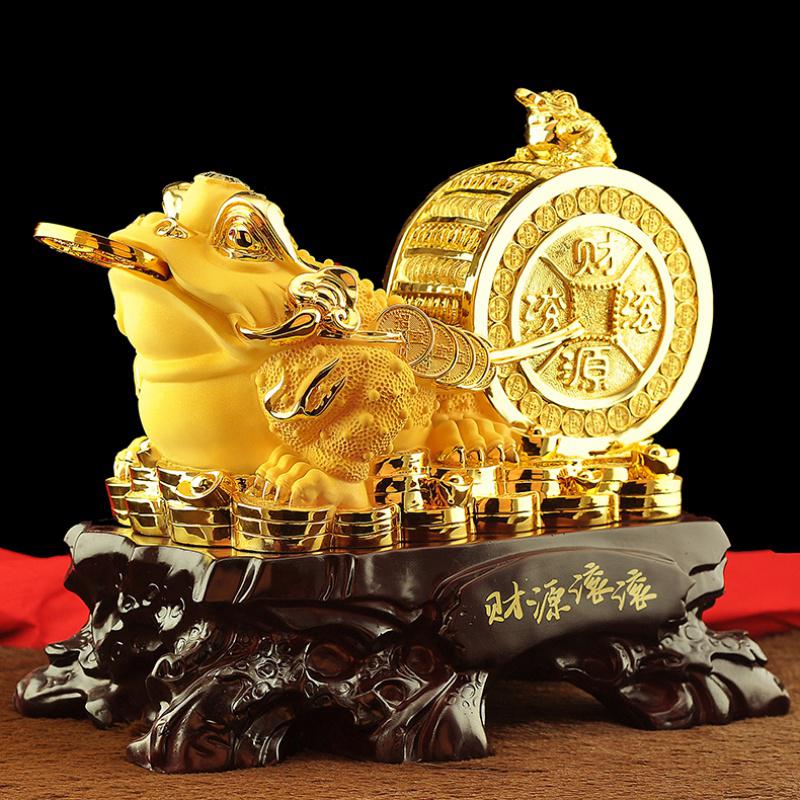美帮汇金蟾摆件金蝉工艺品财源滚滚蟾蜍摆设开业客厅收银台开店礼品高清大图