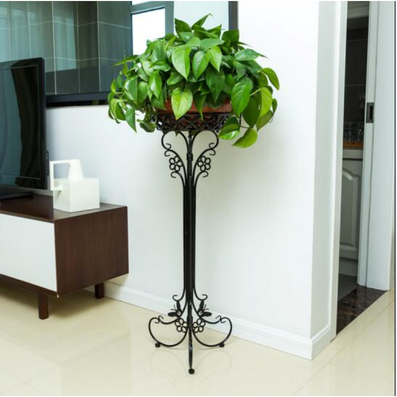 欧式铁艺花架子闪电客落地阳台室内吊兰绿萝花架多肉单层大花篮架