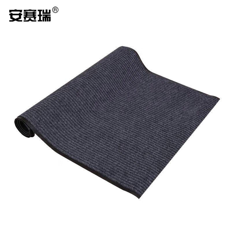 安赛瑞 13705 1.2×10m PVC双条纹 地垫 1.00 个/卷 (计价单位:卷) 灰色
