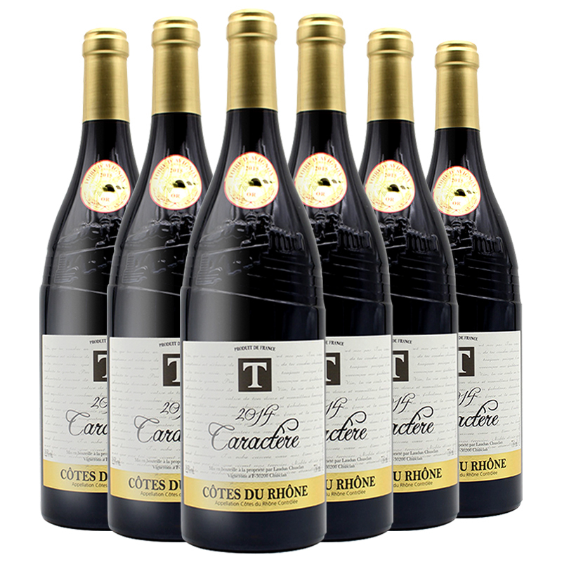 原瓶进口泰妮丝隆河谷红葡萄酒taninsaoccotesdurhone整箱装750ml6