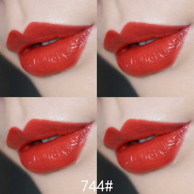 dior迪奥口红唇膏新款瘾诱漆光黑管744花蝴蝶35g珊瑚红显色不易脱妆