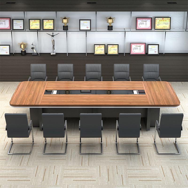 臻远ZY-HYZ-Z04 现代简约会议桌板式桌4500*1500*750高清大图