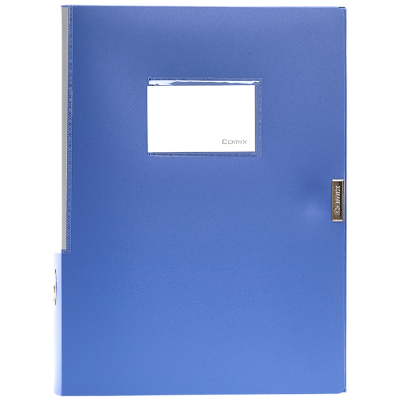 齐心 ZA0005 档案盒55mm A4 灰蓝 单个装高清大图